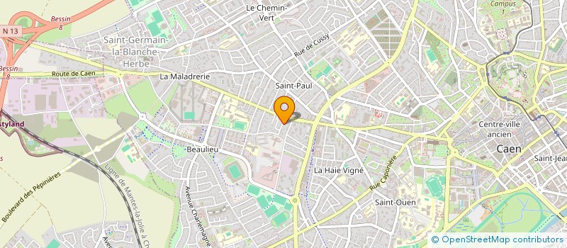 localisation de l'entreprise BRILOI  CAEN