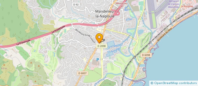 localisation de l'entreprise BRIMA à MANDELIEU-LA-NAPOULE