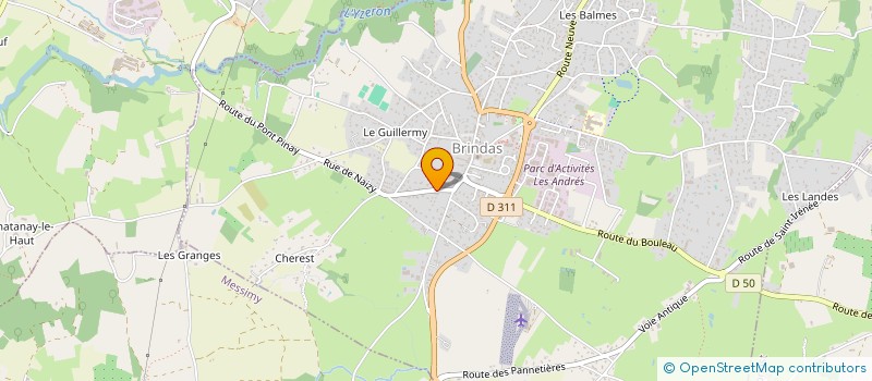 localisation de l'entreprise BRINDAS HANDBALL à BRINDAS
