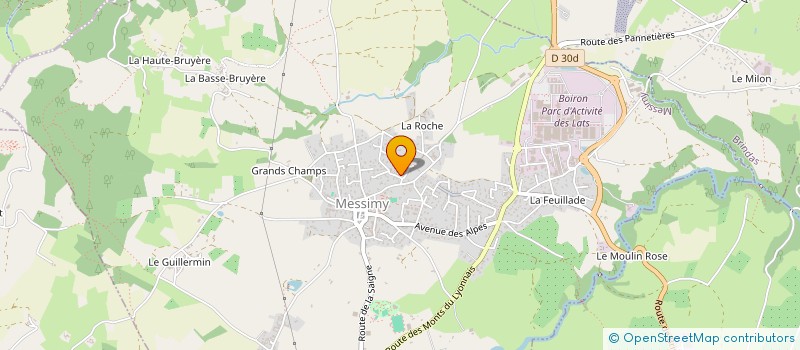 localisation de l'entreprise BRINDELEC à MESSIMY