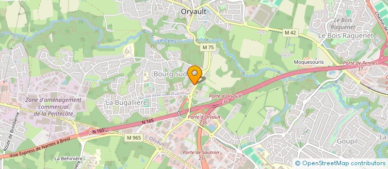 localisation de l'entreprise BRINDEMONT à ORVAULT