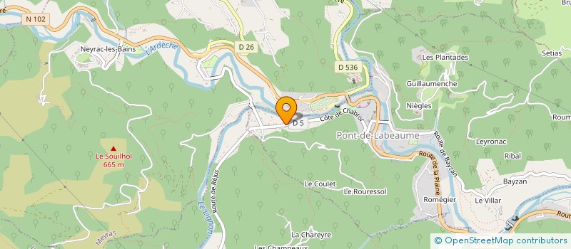 localisation de l'entreprise BRIOUDE LE PLANAS  PONT-DE-LABEAUME