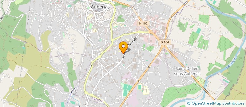 localisation de l'entreprise BRIOUDE NEGOCE à AUBENAS