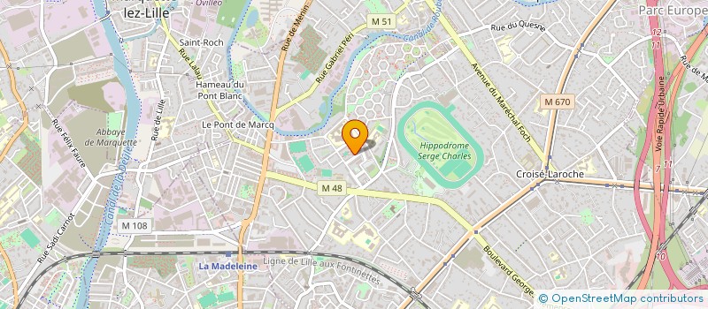 localisation de l'entreprise BRIQUETERIE OLYMPIQUE SPORTING CLUB à MARCQ-EN-BARŒUL
