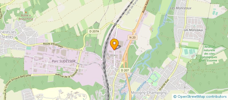 localisation de l'entreprise BRIS-GLACE  MORIGNY-CHAMPIGNY