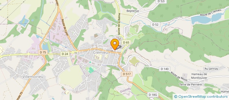 localisation de l'entreprise BRISSAUD 1824 à CREMIEU