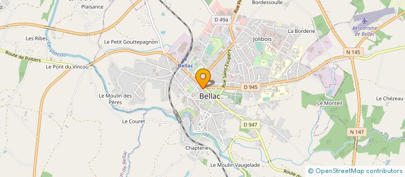localisation de l'entreprise BRISSIAUD MARIE CLAUDE ET OLIVIER à BELLAC