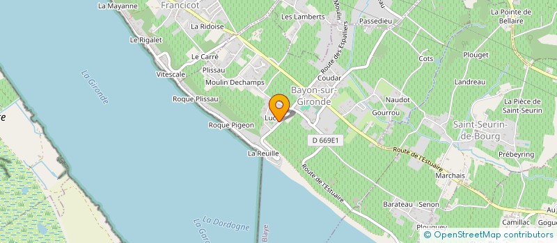 localisation de l'entreprise BRISSON  BAYON-SUR-GIRONDE