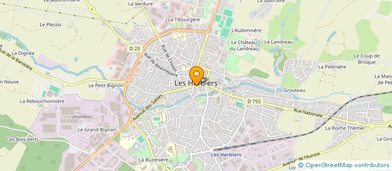 localisation de l'entreprise BRISSON OPTIQUE à LES HERBIERS