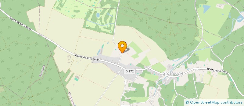 localisation de l'entreprise BRISSONNEAU PRODUCTION  GROSROUVRE