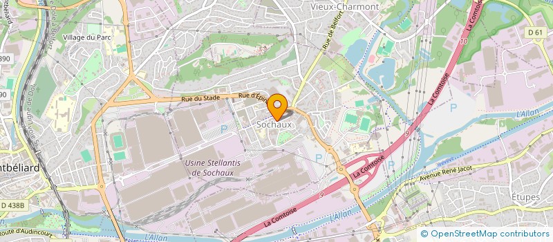 localisation de l'entreprise BRISSWALTER CHEVIRON  SOCHAUX