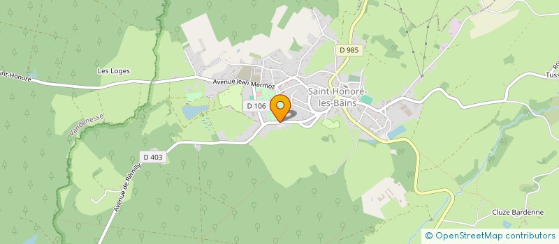localisation de l'entreprise BRISTOL ET THERMAL HOTEL à SAINT-HONORE-LES-BAINS