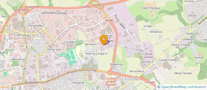 localisation de l'entreprise BRIT ALU à GUIPAVAS