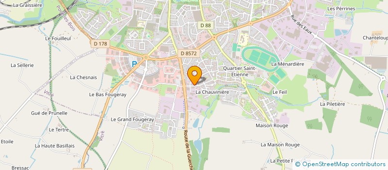 localisation de l'entreprise BRITEX  VITRE