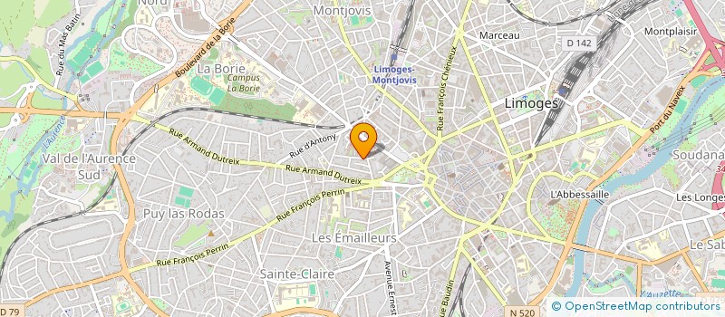 localisation de l'entreprise BRITTANY à LIMOGES