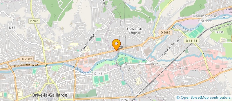 localisation de l'entreprise BRIVE BATON TWIRLING CLUB  BRIVE-LA-GAILLARDE