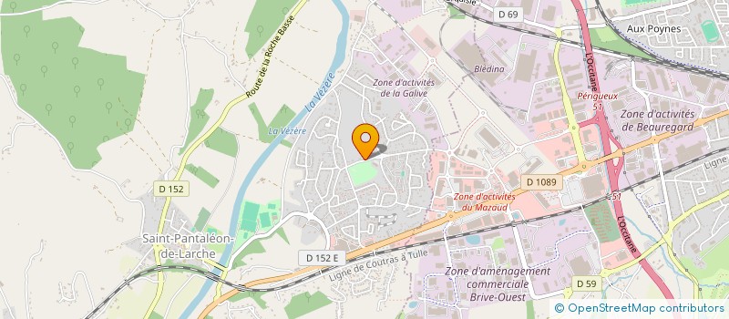 localisation de l'entreprise BRIVE CHEMINEES SAS à SAINT-PANTALEON-DE-LARCHE