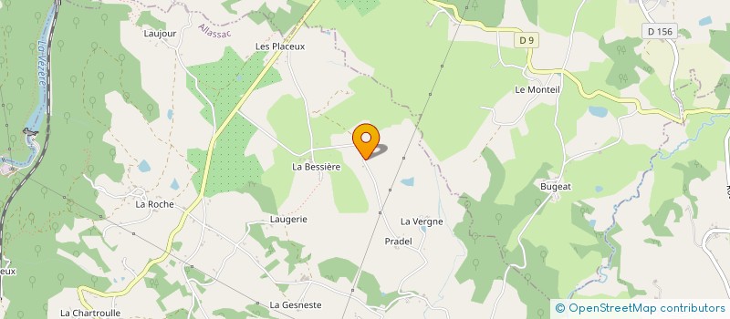 localisation de l'entreprise BRIVE COMPOST ET BOIS ENERGIE  ALLASSAC