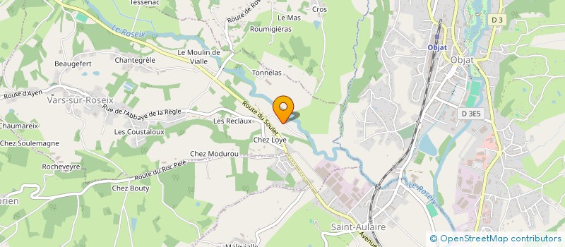 localisation de l'entreprise BRIVE POMPES FUNEBRES  VARS-SUR-ROSEIX