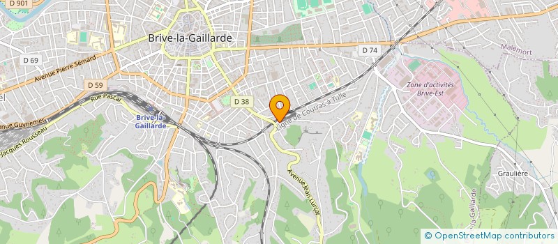 localisation de l'entreprise BRIVE VILLE CYCLABLE  BRIVE-LA-GAILLARDE