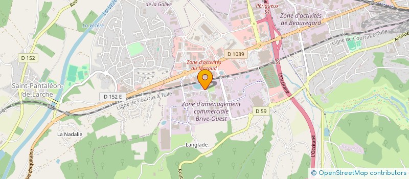 localisation de l'entreprise BRIVE VITRAGE AUTOMOBILE à BRIVE-LA-GAILLARDE