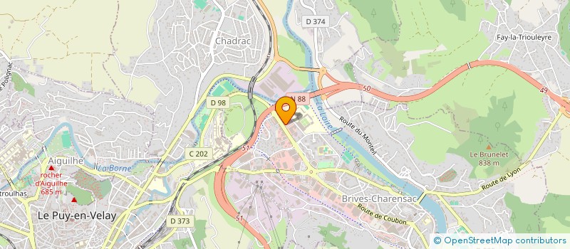 localisation de l'entreprise BRIVES OPTIQUE à BRIVES-CHARENSAC