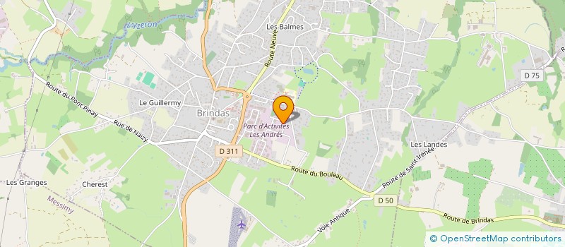 localisation de l'entreprise BRL  BRINDAS