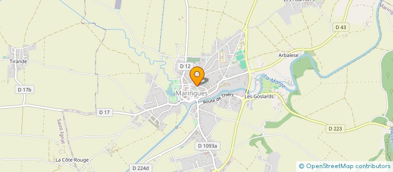 localisation de l'entreprise BRM  MARINGUES