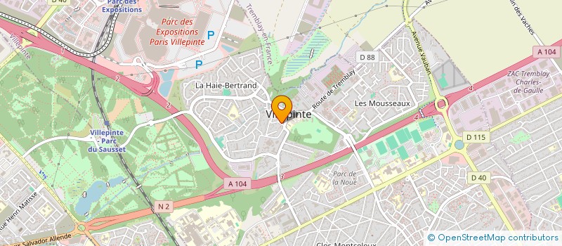 localisation de l'entreprise BRM BAT à VILLEPINTE