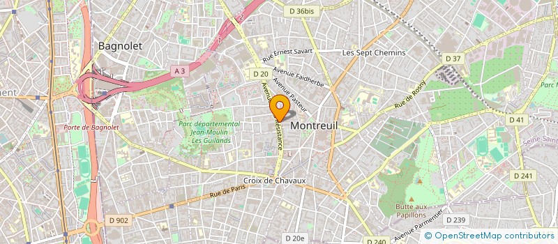 localisation de l'entreprise BRO BATIMENT à MONTREUIL
