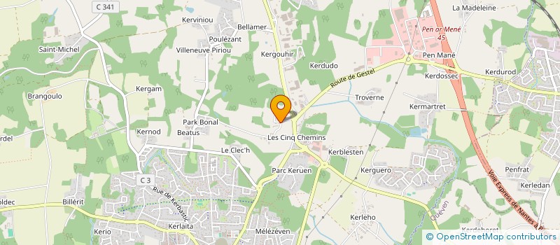 localisation de l'entreprise BRO BREST  GUIDEL