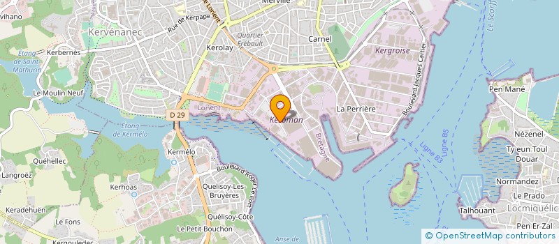 localisation de l'entreprise BROADCAST SERVICES MEDIAS à LORIENT