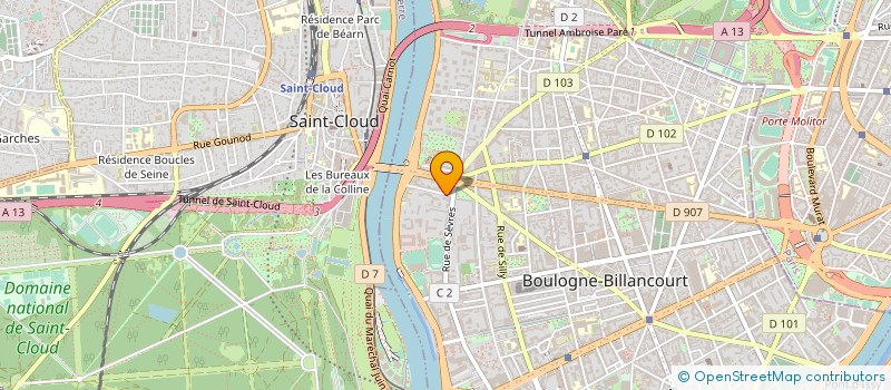 localisation de l'entreprise BROADCASTING NETWORK à BOULOGNE-BILLANCOURT