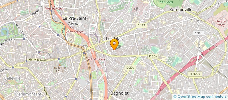 localisation de l'entreprise BROASKA à LES LILAS