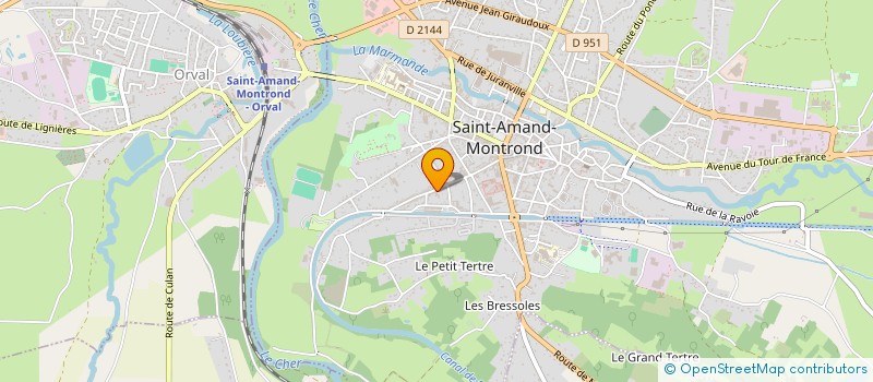localisation de l'entreprise BROC'EN STOCK DU BOISCHAUT  SAINT-AMAND-MONTROND