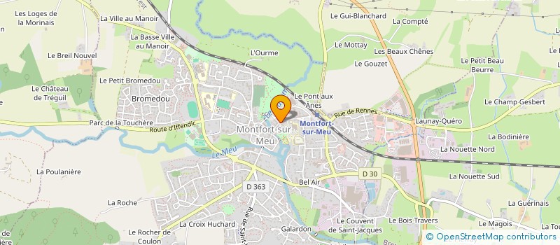 localisation de l'entreprise BROCELIANDE EVENEMENT à MONTFORT-SUR-MEU