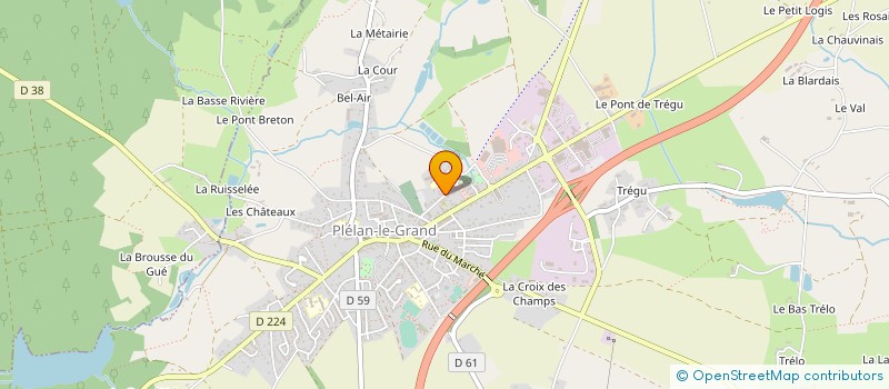 localisation de l'entreprise BROCELIANDE MOTOCULTURE  PLELAN-LE-GRAND