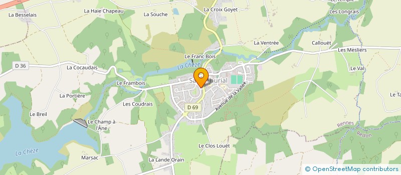 localisation de l'entreprise BROCELIANDE PEINTURE  SAINT-THURIAL