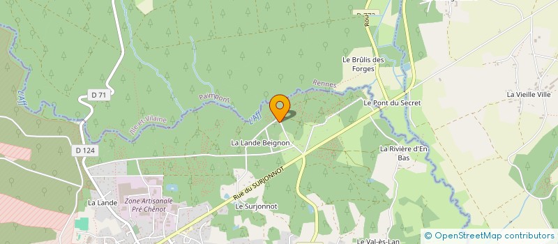 localisation de l'entreprise BROCELIANDE SERVICES  BEIGNON