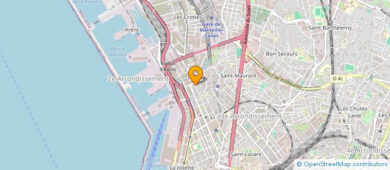 localisation de l'entreprise BROCHARD GIMBERT à MARSEILLE