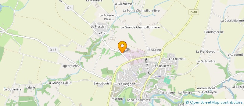 localisation de l'entreprise BROCHOIRE INVEST à MOUCHAMPS