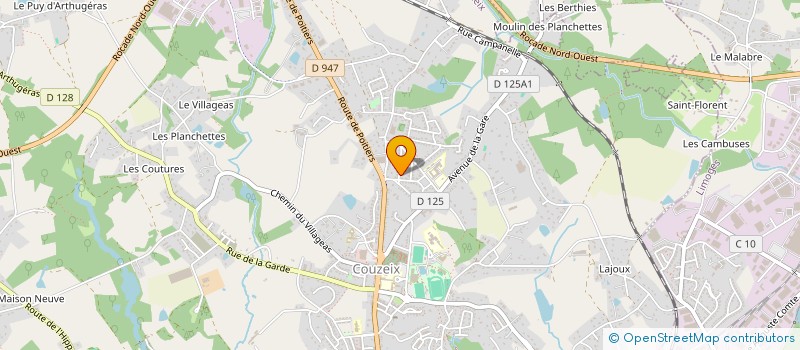 localisation de l'entreprise BROD'WEAR à COUZEIX