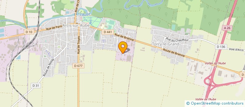 localisation de l'entreprise BRODART à ARCIS-SUR-AUBE