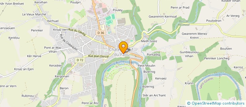 localisation de l'entreprise BRODERIES TRADITIONNELLES à CHATEAUNEUF-DU-FAOU