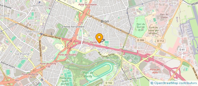 localisation de l'entreprise BRON-CLUB à BRON