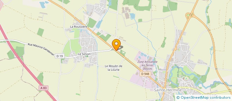 localisation de l'entreprise BRONDY ENERGIE  SAINTE-HERMINE