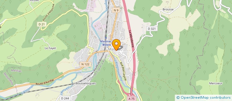 localisation de l'entreprise BRONZ'AND BEAUTY à MASSIAC