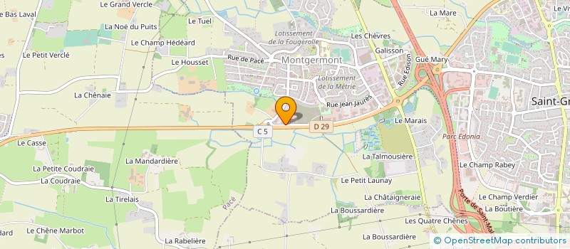 localisation de l'entreprise BROOKS FRANCE  MONTGERMONT