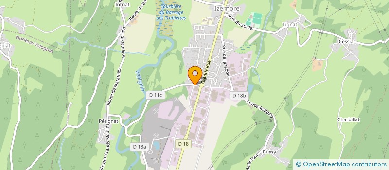 localisation de l'entreprise BROPLAST  IZERNORE