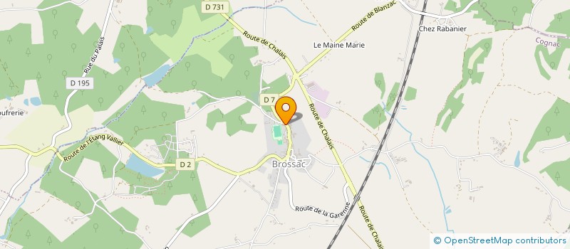 localisation de l'entreprise BROSSAC AUTO à BROSSAC